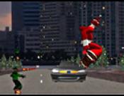 Skateboarding Santa