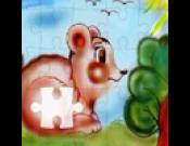 Kids puzzle with animal