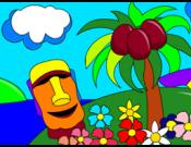Tropical Island Paradise Coloring Game