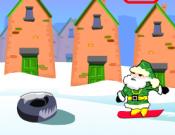 Santa Snowboarding
